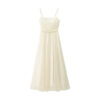 French-style Figure-flattering White Slip Dress