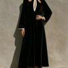 Womens Autumn Winter Arrival French-Style Retro Velvet Long-Sleeve Dress