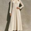 Womens Autumn Winter Arrival French-Style Retro Velvet Long-Sleeve Dress