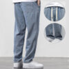577c4324-0931-430e-b662-975d637a1e76.jpg Summer Loose Wide Leg Jeans Pants Men Fashion Drawstring Elasticated Straight Trousers