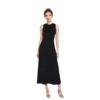 Black Slim-fit Knitted Vest Dress