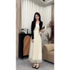 French-style Figure-flattering White Slip Dress