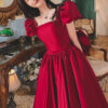 81348ed7-dab3-4b2f-8d58-479f4419a518.jpg Winter Wine Red Engagement Daily French Princess On The Run Satin Dress