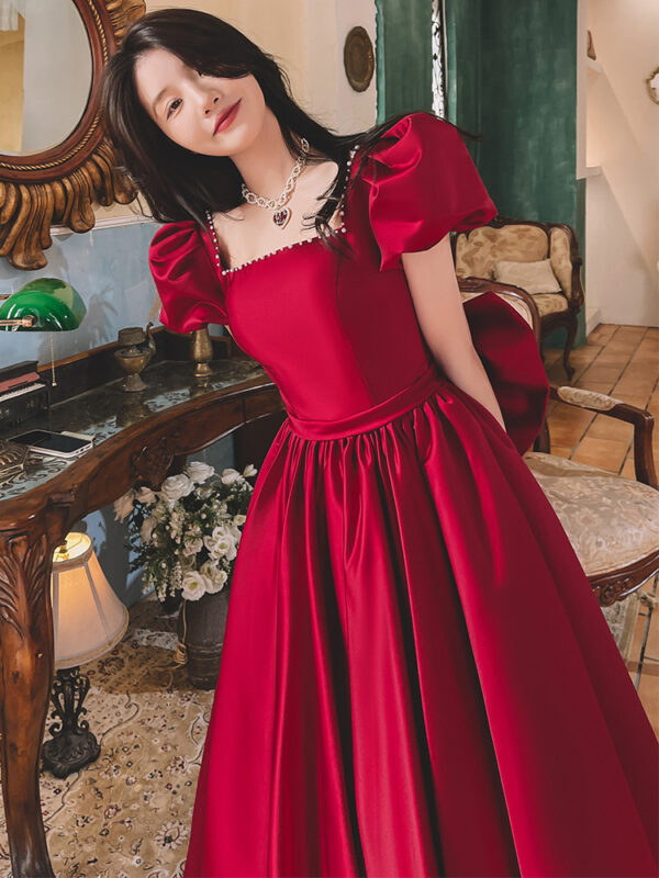 81348ed7-dab3-4b2f-8d58-479f4419a518.jpg Winter Wine Red Engagement Daily French Princess On The Run Satin Dress