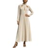 Womens Autumn Winter Arrival French-Style Retro Velvet Long-Sleeve Dress
