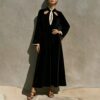 Womens Autumn Winter Arrival French-Style Retro Velvet Long-Sleeve Dress