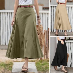 00927ac5-e313-480a-bee4-1c2547a872e9.jpg Hot Sale Fashion Ladies All-match Tutu A- Line Skirt High Waist Slimming Plus Size Long Dress