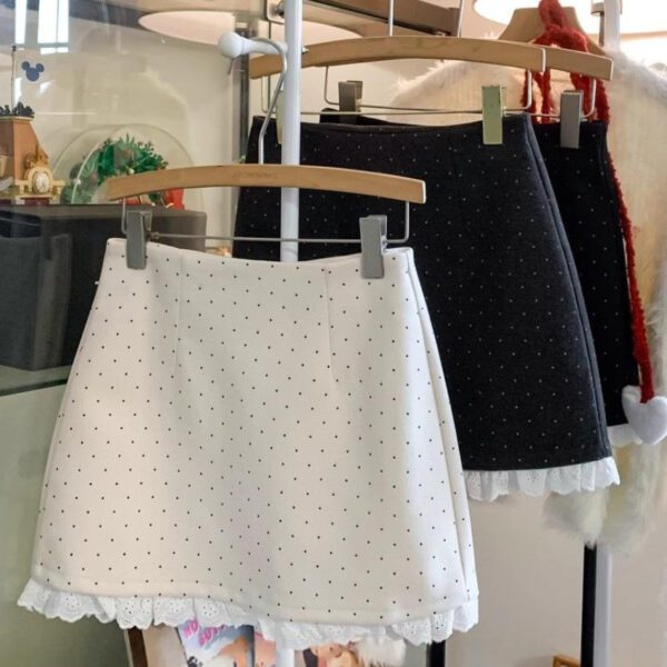 00f3d26c-23a5-4875-9cd1-444da16233b1.jpg Sweet-style Lace-panelled Skirt Womens Short Skirt