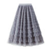 010c3ccb-6854-4d12-a20f-8c891c96f9af.jpg A-Line Mesh Ruffle Skirt Women's Temperament Sweet Long Skirt Slim Cupcake Dress Womens Clothing