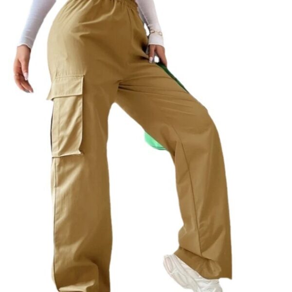 2026 Cross-Border Beltless High-Waisted Wide-Leg Pants Straight Loose Elegant Work Pants Casual Women's Clothing