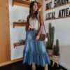 02239092-7dfc-4a95-a464-aaf22eec106a.jpg Bohemian A- Line Layered Cake Denim Skirt