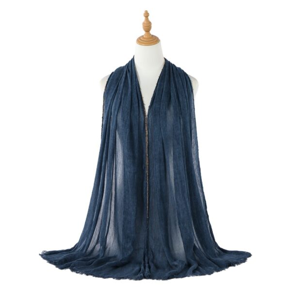 0249ce72-7fb9-4c3c-9938-f397626b3dd5.jpg Cross-border Arrival Rayon Crinkle Chain-pattern Fringed Long Scarf