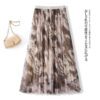02eb61f1-25c6-48da-a544-6a6c1bc470e5.jpg Women's Casual Ink-print Pleated Skirt