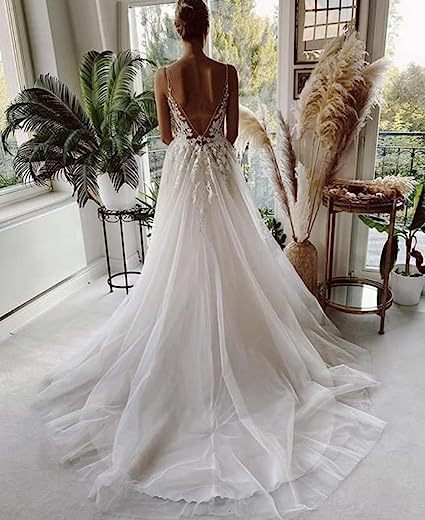0356d63b-b129-418b-bc64-c3cb336d9e95.jpg Women's Wedding Dress Lace Strap Backless