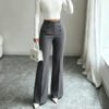 0454bf5b-f89b-4fd9-9466-8abca4f12c83.jpg Women High Waist Double Button Flared Suit Pants