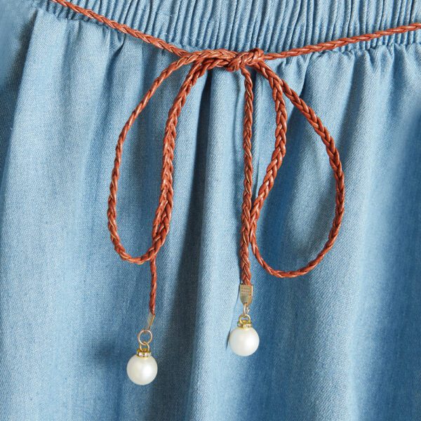 04a52fc5-4273-4143-9c8e-a49562690f74.jpg Fashion Women's Blue Denim Stitching Solid Color Skirt
