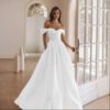 04d1f96f-0474-448e-85a1-6f74cc7c0cb3.jpg European And American Off-the-shoulder Satin Wedding Dress With Lace For Weddings