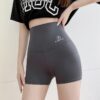 Women's Summer Leggings For Outerwear, High-Waist Hip-Lifting Shark Pants, Trendy Yoga Shorts, Ultra-Thin Breathable Safety Shorts-gray