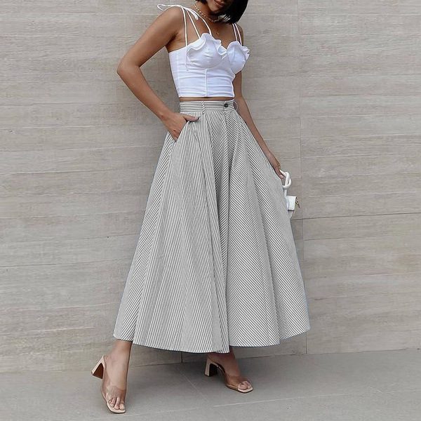 07555f78-d940-4c88-a3f3-ead23719fa4c.jpg Women's Fashion Summer Stripes Long Dress