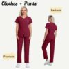 08096afa-9e02-4368-84b1-788a6d9961d3.jpg New Solid-color Straight-leg Work Uniform Pants With Zipper For Doctors And Nurses Surgical Scrubs
