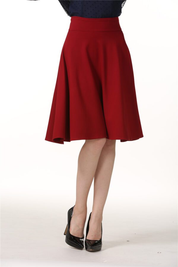 08309b05-06b1-4064-9d55-41a284bdeeea.jpg New All-match Umbrella High Waist Mid-length Skirt