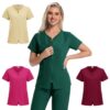 0a043c63-4467-40b9-bf12-72b26ed50ad3.jpg New Solid-color Straight-leg Work Uniform Pants With Zipper For Doctors And Nurses Surgical Scrubs