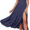 New Summer Fashion Women's One-shoulder Pleated Layered Hem Split Dress