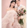 Street Photography Pettiskirt Colored Mesh Temperament Banquet Light Wedding Dress