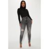 Womens European And American Style High Waisted Stretchy Slimming Jeans