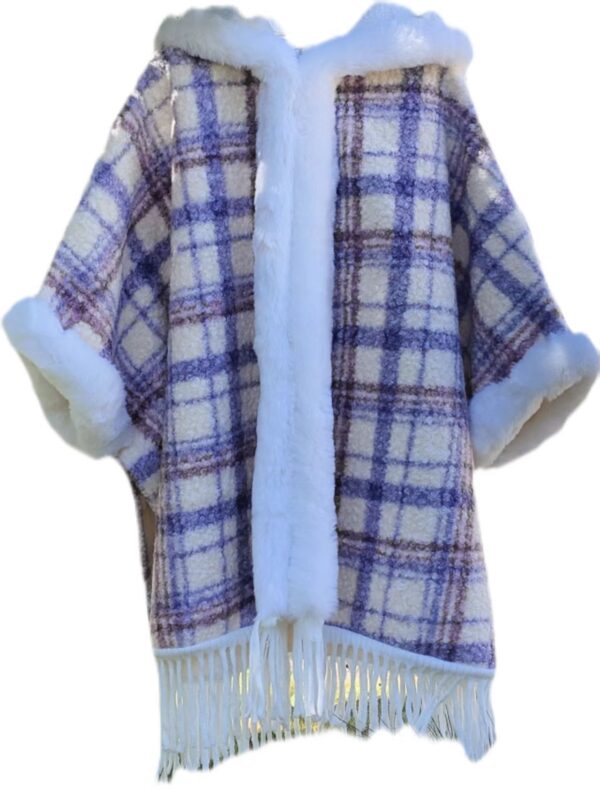 0d35ce59-cccb-4037-9f88-97b914b7f5f4.jpg New Winter Hooded Cloak Shawl Fleece-lined And Extra-thick Latest Style
