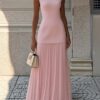 2026 European And American Women's New Solid Color Sleeveless Knitted Tank Top Knitted Skirt Set Two Piece Set