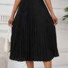 10e60906-3725-41cd-920f-5ad511aab475.jpg Womens Solid-color High-waisted Midi Pleated Skirt