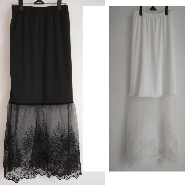 126364661591.jpg Lace mesh skirt skirt long skirt