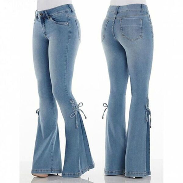 1406374153455-4.jpg Ladies jeans mid-waisted denim trousers stretch jeans