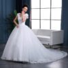 Large Trailing Lace Lace Tie Wedding Dress Slim And Slim