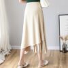 New Hepburn Style High Waist Large Swing Umbrella Skirt