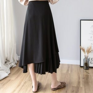 1616057498243.jpg New Hepburn Style High Waist Large Swing Umbrella Skirt