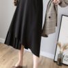 New Hepburn Style High Waist Large Swing Umbrella Skirt