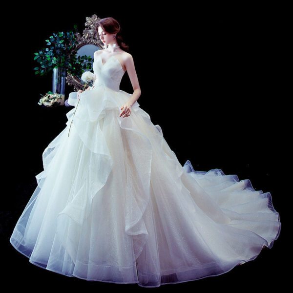 1617680748641.jpg French Temperament Big Trailing Starry Sky Forest Dream Dress