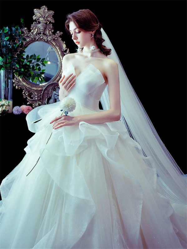 1617680748643.jpg French Temperament Big Trailing Starry Sky Forest Dream Dress