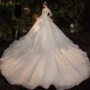 Wedding Evening Dress New Bride French Temperament Dream Long-sleeved Retro Big Tail