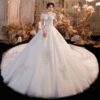 Wedding Dress Trailing Heavy Industry One-shoulder Bridal Temperament Female Forest Super Fairy Dream Starry Sky Skirt