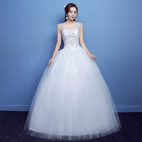 1618137150539.jpg Red Double Shoulder Diamond Lace Wedding Dress