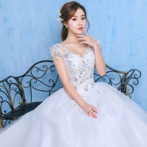 1618189873452.jpg Luxury Wedding Dress With Fat Diamonds Embellished Summer And Spring One-shoulder Wedding Dress
