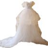 1618912027398.jpg The Bride'S Wedding Dress With Long Tail In Front Of The Studio