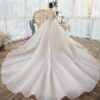 One-Shoulder Main Wedding Dress New Temperament Forest Super Fairy Dream Little Bride Han Trailing Starry Sky