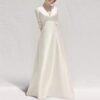 1621222576957.jpg Ladies Style White Dress Satin Surface Was Thin And High French Temperament Dress Long Skirt