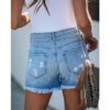 1622966910209.jpg Fringed Denim Shorts Ripped Stitching Ladies Jeans Shorts Women