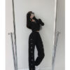 1623723840704.jpg New Love High Waist Drawstring Pants Loose Drawstring