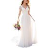 1623737714033.jpg Sexy Backless Deep V-neck Wedding Dress Women White Evening Dress